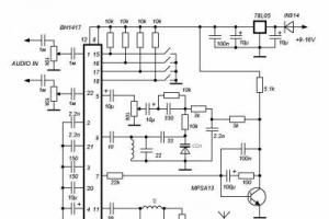 Зарубежные схемы FM трансмиттеров Принципиальная схема автомобильного фм модулятора