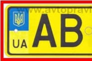 Коды номеров автомобилей в Украине и Европе